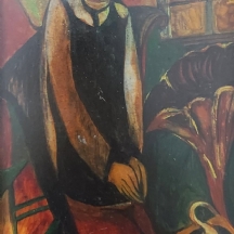 אולנה בורדאש (Olena Burdash) - 'מוסיקה', שמן על נייר