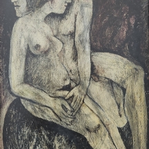 'כרוכים'- שמן על נייר