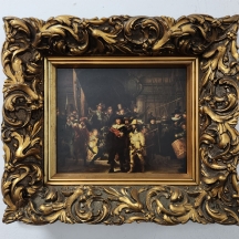 הדפס דקורטיבי על לוח, על פי 'משמר הלילה' או בשמו המלא 'המיליציה של קפטן פרנס