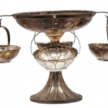 אפרנה (Epergne) עתיק עשוי מתכת מצופה כסף