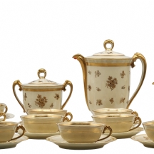 סט פורצלן צרפתי לתה, תוצרת לימוז' (Limoges)