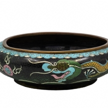 קערת קלואזונה (Cloisonne) סינית מהשליש הראשון של המאה העשרים