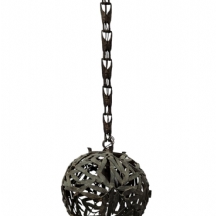 כדור קטורת סיני עתיק מהמאה ה-19, מעוצב ככדור של ענפים, פתח (דלת) עגול עם ידית