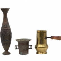 לוט של 3 פריטי מתכת איסלמיים ישנים ושונים