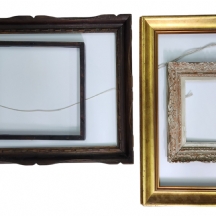 לוט של 4 מסגרות עץ ישנות ושונות