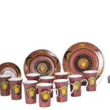 #4 חלקי סט פורצלן ישן בסגנון 'רוזנטל' ורסצ'ה (Rosenthal / Versace) מסדרת Medusa