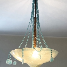 מנורת תקרה, עשויה מתכת וזכוכית