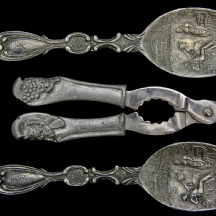 לוט של מפצח אגוזים וכפות ממתכת (X3)