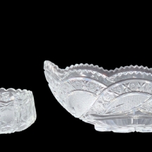 לוט של 2 כלי קריסטל ישנים