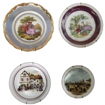 לוט של 4 צלחות דקורטיביות