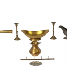 לוט גדול של 9 כלי מתכת ישנים שונים