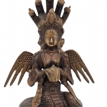 פסל ברונזה דקורטיבי בדמות האלה מנסה (Manasa)