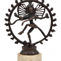 פסל ברונזה דקורטיבי הודי בדמות האל שיווה