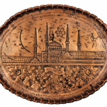 מגש נחושת אובלי ישן