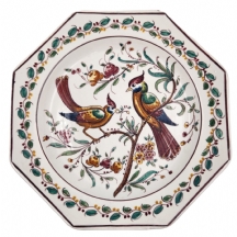 צלחת חרס פורטוגלית מתוצרת: 'Outeiro Agueda' חתימת המעטר: A. Alberto