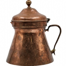 קנקן נחושת אנגלי עתיק ומכסה, מתוצרת: 'J. Picard & Co' בלונדון