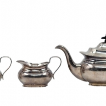 סט כלי הגשה אנגלי עתיק לתה, חלב וסוכר, מתוצרת: Garrard London & Company