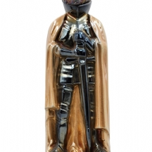 סט כלי אח עשויים ברזל יצוק, מעוצבים בדמות אביר בשריון אבירים (עם מברשת)