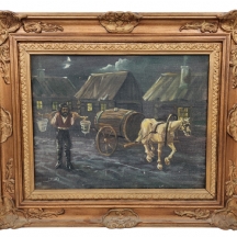 א. דורי - 'עגלון' - ציור שמן על בד, חתום, נתון במסגרת נאה, 1948