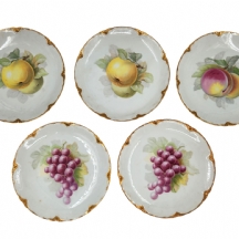 סט צלחות פורצלן גרמניות עתיקות, תוצרת 'Jaeger & Co'