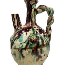 כד קרמיקה סיני עשוי עבודת יד בזיגוג סנקאי