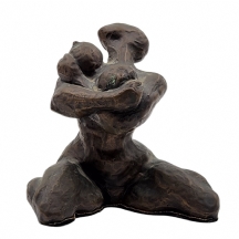 פסל ברונזה ישן בדמות אישה עירומה