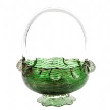 כלי נוי עשוי זכוכית אמרלד בעבודת יד