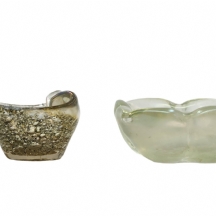 לוט של 2 חפצי זכוכית ונציאנים