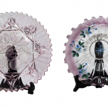 לוט של 2 כלי זכוכית אמטיסט