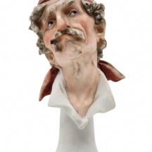 פסל גרמני עתיק עשוי ביסק (פאריאן) צבוע בעבודת יד, מתוצרת: Kalk, חתום, 1904