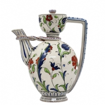 קנקן מיוליקה איטלקי בסגנון איזניק מתוצרת קנטאגלי