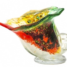 קישוט שולחני איטלקי עשוי זכוכית (מורנו) מעוצב בצורת קרן שפע, עשוי בעבודת ניפוח