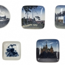 לוט של 5 צלוחיות פורצלן דניות איכותיות מתוצרת מתוצרת: 'רויאל קופנהגן'