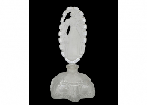 בקבוק בושם צ'כי מתקופת סגנון האר דקו, עשוי זכוכית