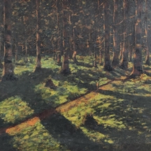 'כיפה אדומה מסתתרת מהזאב' - ציור