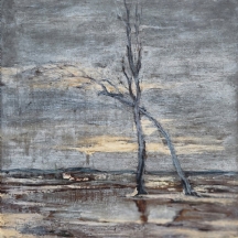 'אחרי הסופה' - שמן על נייר מוצמד לבד