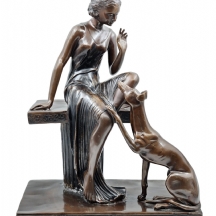 'אילוף הסוררת' - פסל ברונזה גדול ומרשים