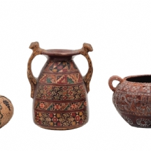 לוט של 3 כלי חרס ישנים שונים