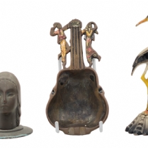 לאספני ישראליאנה - לוט של 3 חפצי מתכת מתוצרת פלבל ותמר