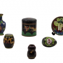 לוט של 6 חפצי קלואזונה (Cloisonne) סינים ישנים שונים