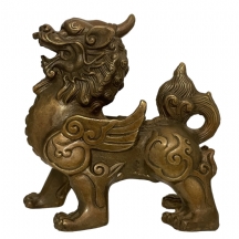 פסלון ברונזה ישן בדמות כלב שישי