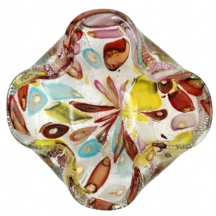 כלי זכוכית מורנו איטלקי עשוי זכוכית מסוג: 'Tutty Fruity Glass', עשוי בעבודת יד