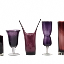 לוט של 5 כלי זכוכית ישנים