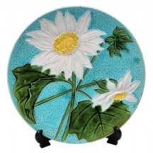 צלחת מג'וליקה (Majolica) גרמנית גדולה ויפה במיוחד, מתוצרת: 'SMF Schramberg'