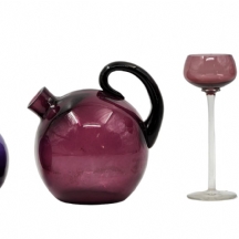 לוט של 4 כלי זכוכית ישנים ושונים