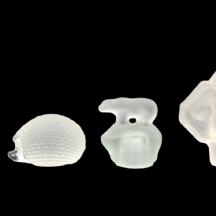 לוט של 4 פסלוני זכוכית