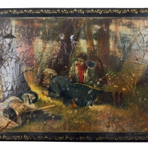 קופסת פלח (פאלח) רוסית ישנה יפה ואיכותית מאד מתוצרת Mstera חתום: А.Меркурьев