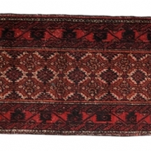 שטיח רנר בלוצ׳י פרסי ישן ויפה ארוג בעבודת יד, מידות: 372X69 ס"מ.