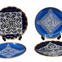 לוט של 4 צלחות פורצלן