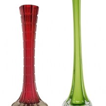 לוט של 2  אגרטלי זכוכית לפרח בודד (Solifleur)